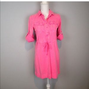 J crew Pink Neon Denim Dress